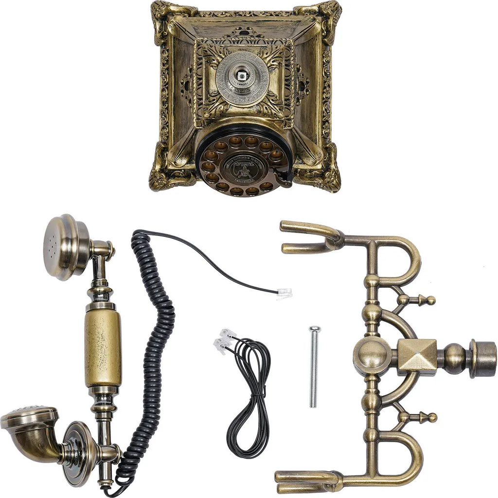 Téléphone de bureau rétro vintage avec combiné et sonnerie classique