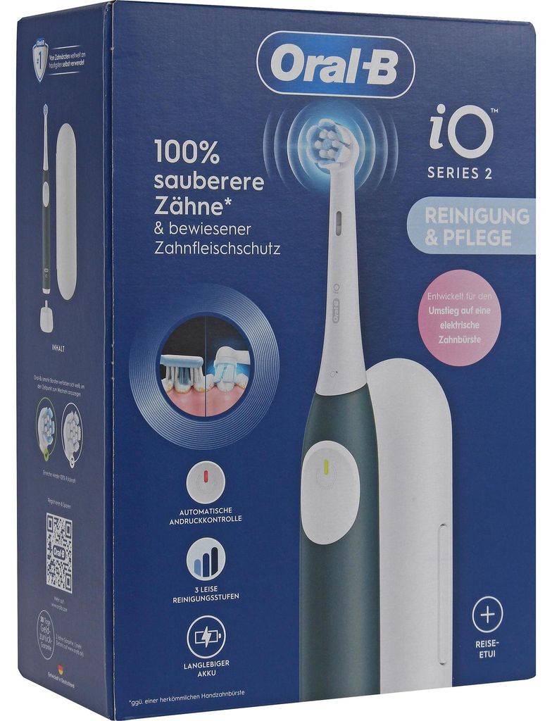 Braun Oral-B iO Series 2 mit Reiseetui Forest Green, Produktbild 