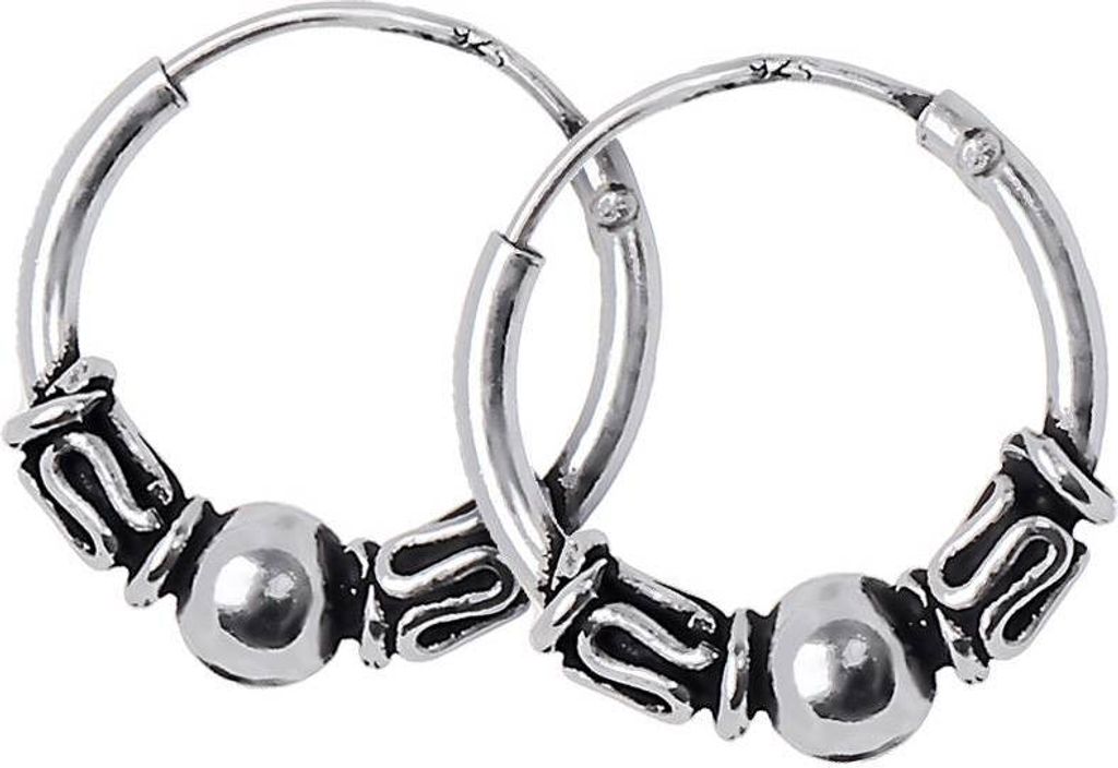 925 Silber Paar Ohrringe Keltische Creole Gothic Celtic Ohrpiercing 12mm 5044