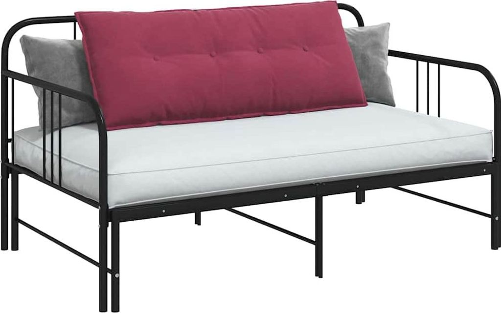 Eleganter Möbel Rückenkissen Weinrot 120 x 50cm Cordstoff - Dekokissen CJG438085 - Dekokissen