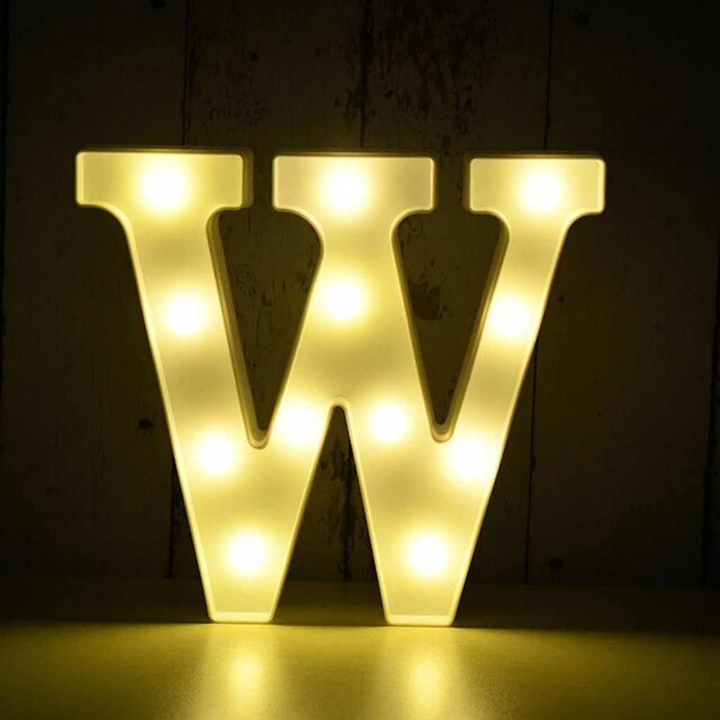 LED Leuchtbuchstabe 3D, 22 cm Buchstabe W Produktbild 