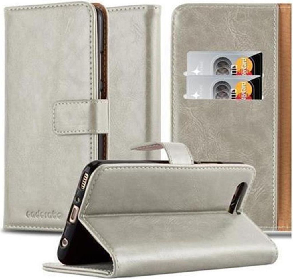 Cadorabo Hülle für Huawei P10 PLUS Schutzhülle in Braun Handyhülle Book Tasche Case Etui Luxury