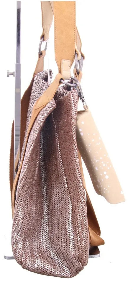Sac cabas édition limitée effet paille tressée bronze Izzy Medium - 11