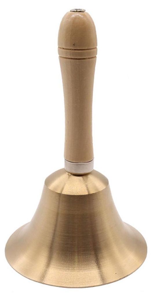 Handglocke,Tischglocke Messing mit Holzgriff 11*11*18cm Produktbild 