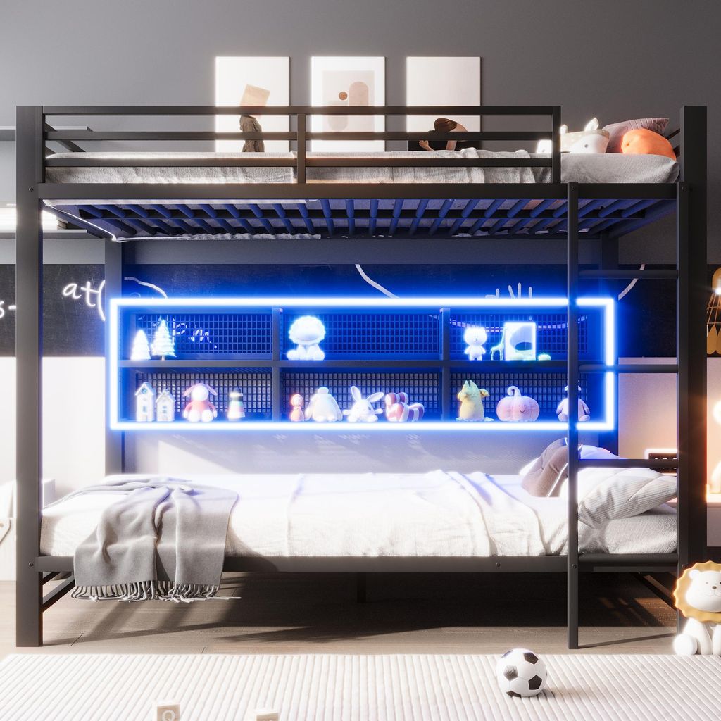 Flieks Poschodová posteľ Kovová posteľ 140x200cm s Obrázok produktu 