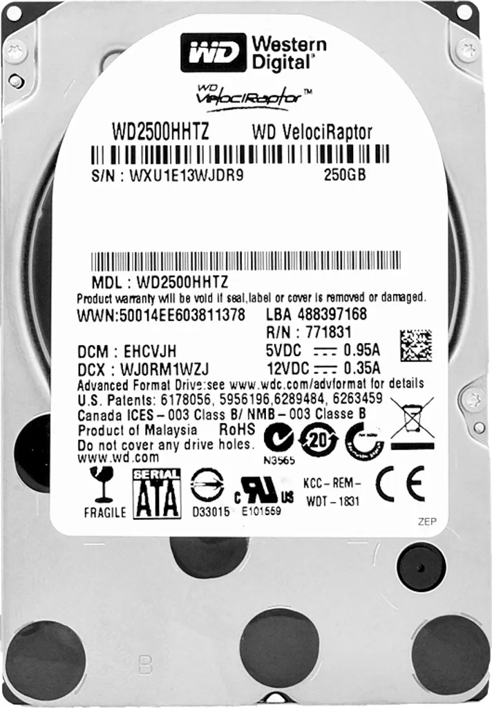 Hard Disk WD 250GB 10k RPM WD2500HHTZ SATA 3 - Performance Workstation