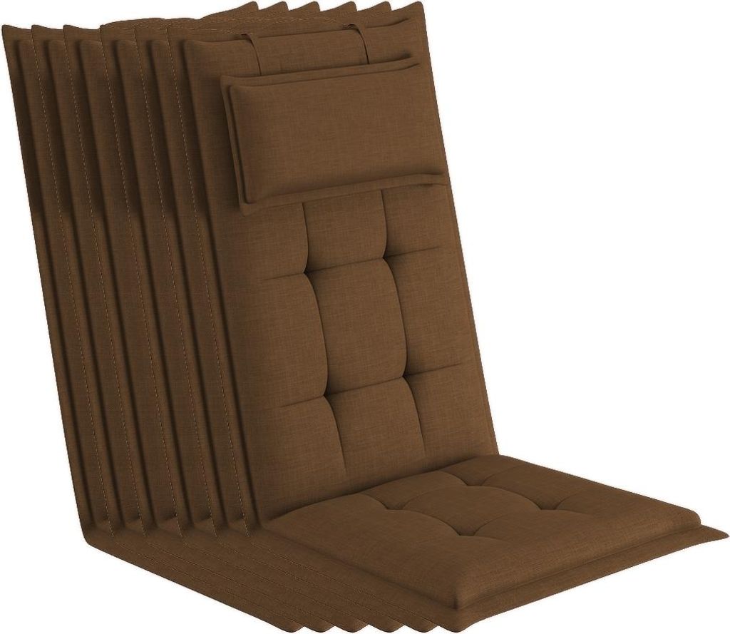 sunnypillow 6 Stück Gartenstuhlauflagen mit abnehmbarem Produktbild 