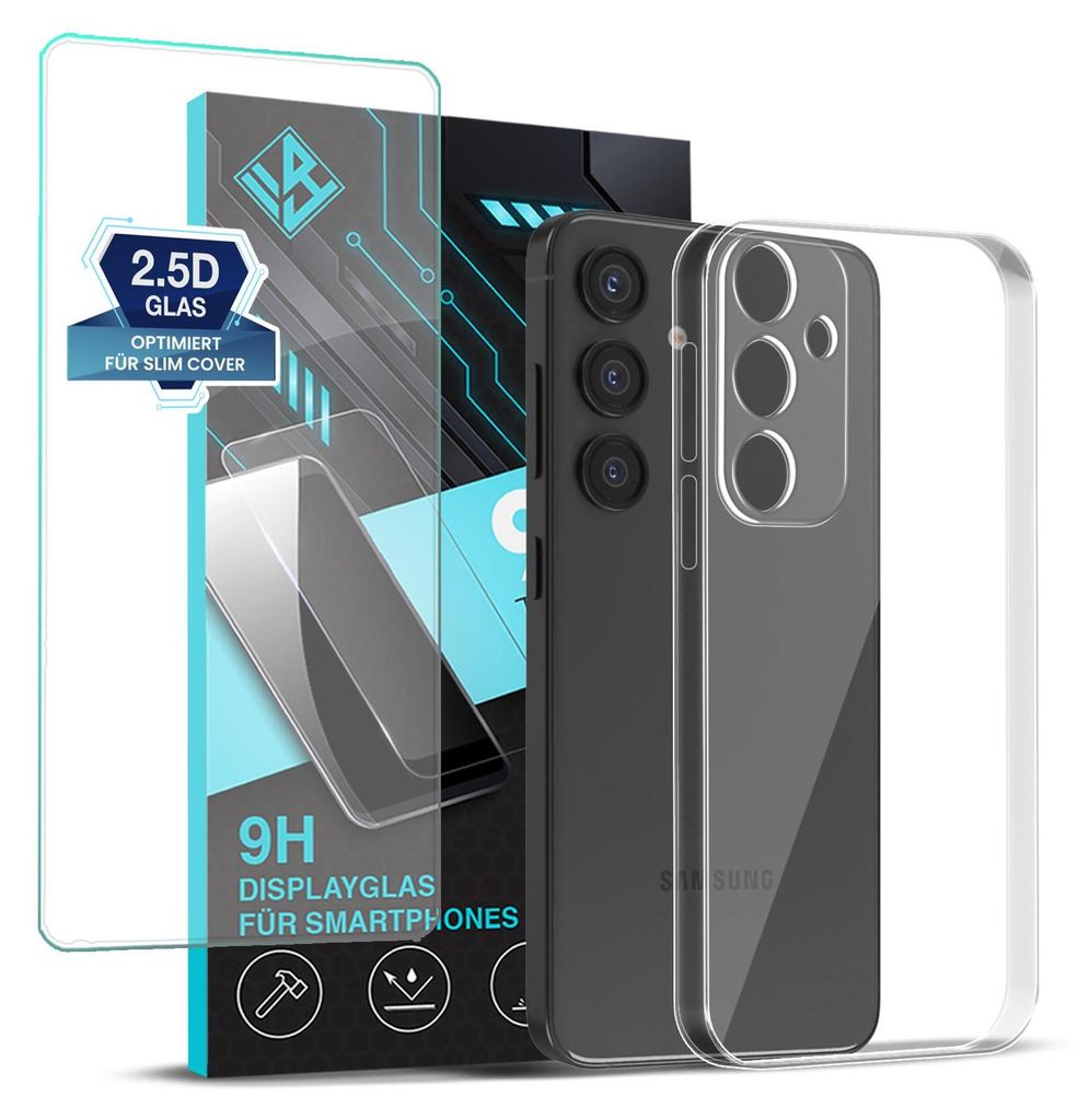 Handyhülle für Samsung Galaxy S25 mit 9H Displayglas Produktbild 