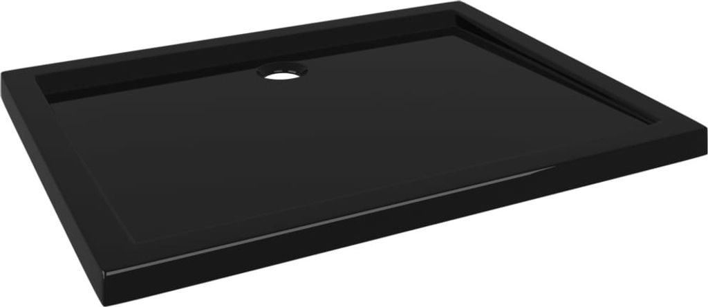 vidaXL Duschtasse ABS Rechteckig Schwarz 80x100 cm Produktbild 