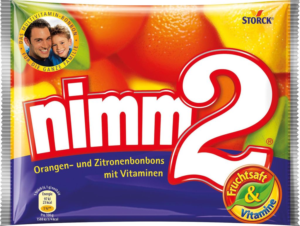 Storck Nimm2 bonbony s vitamíny a náplní z ovocné šťávy Obrázek produktu 