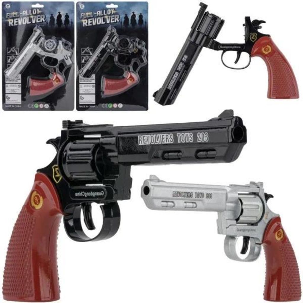 Metalowy pistolet na kapiszony - realistyczna zabawka dla dzieci MIX kolorów