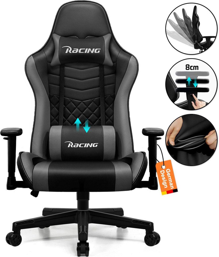 Chaise de gaming Adormii, chaise de bureau ergonomique, Image du produit 