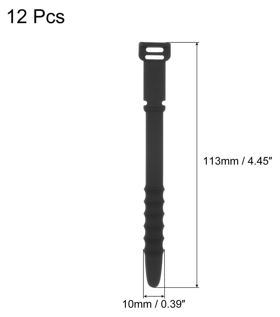 12Stk Silikon Rei?verschlš¹sse 4.5" Wiederverwendbar Kabelbinder Elastik Kabel Kordel Organizer Riemen fš¹r Schnš¹re Draht USB Ladeverwaltung...