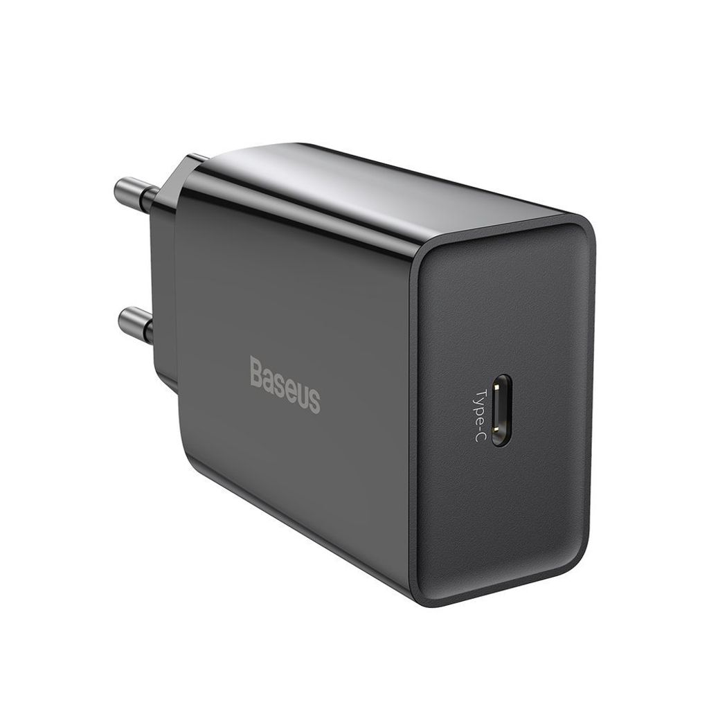 Baseus Speed Mini Schnellladegert, Usb-C, Pd, 3A, 20W (Schwarz)