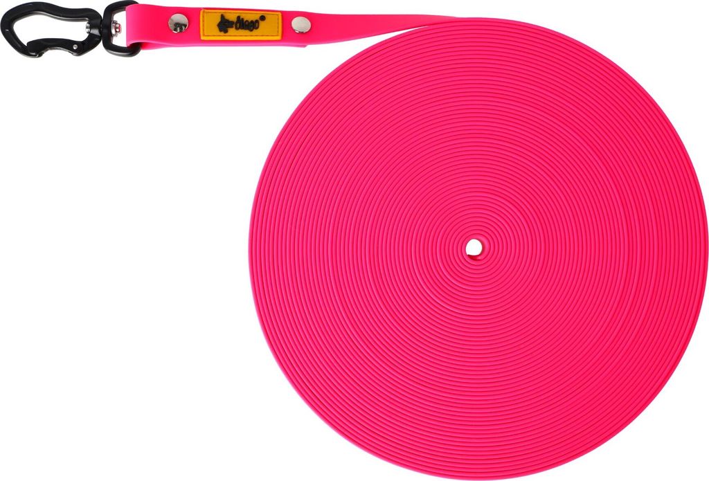 Dingo Hunde Trainingsleine "FLEX" Rosa 2x10m ohne Griff