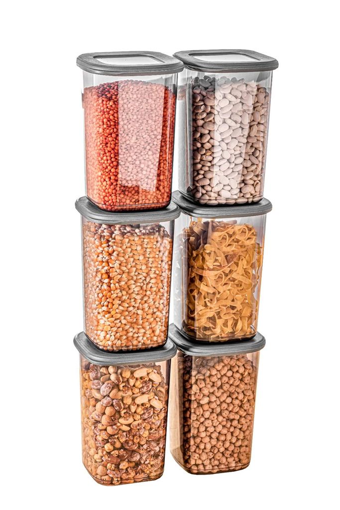 Viwares Vorratsdosen mit Deckel Luftdicht, 6er Vorratsbehälter Set BPA-Frei, Vorratsdose zur Müsli Mehl Aufbewahrung Küche, Praktische Organizer...