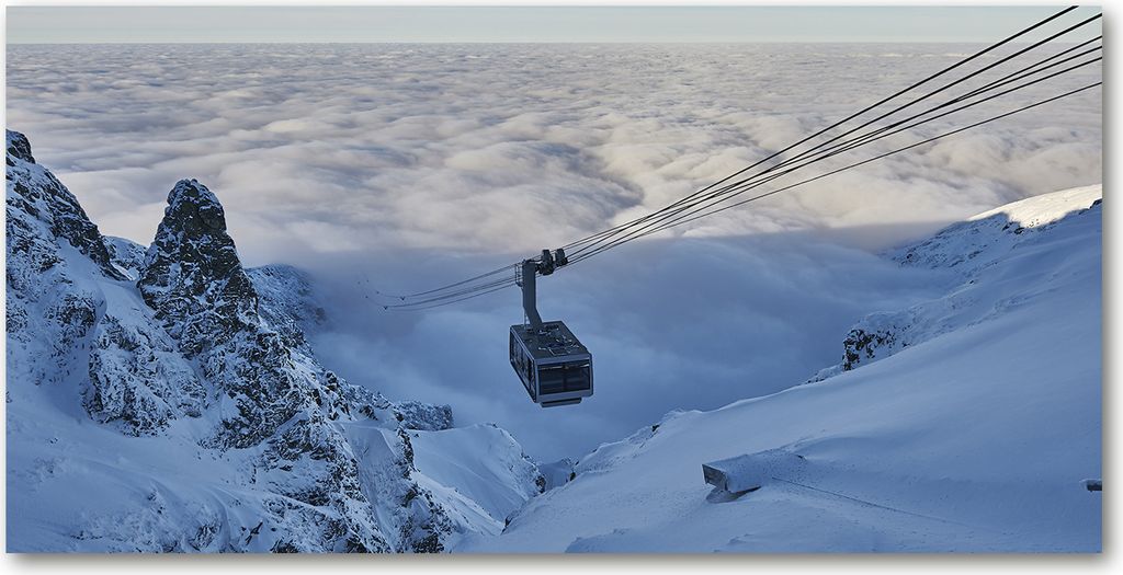 Tulup Leinwandbild -100x50 cm - Wandkunst - Drucke auf Leinwand - Leinwanddruck - Landschaften - Weiß - Kaspars Kogel