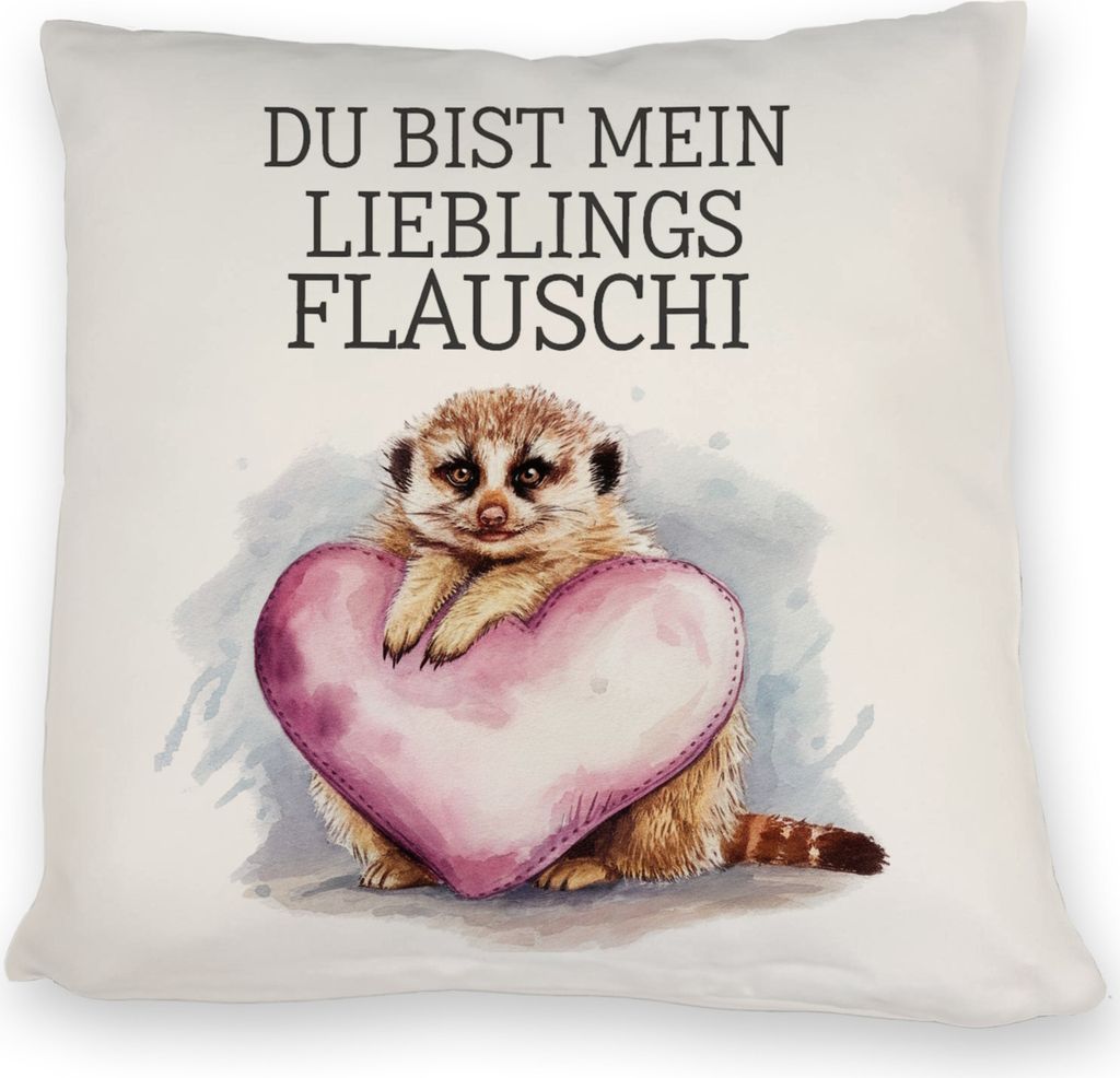 Erdmännchen Lieblings Flauschi Kissen