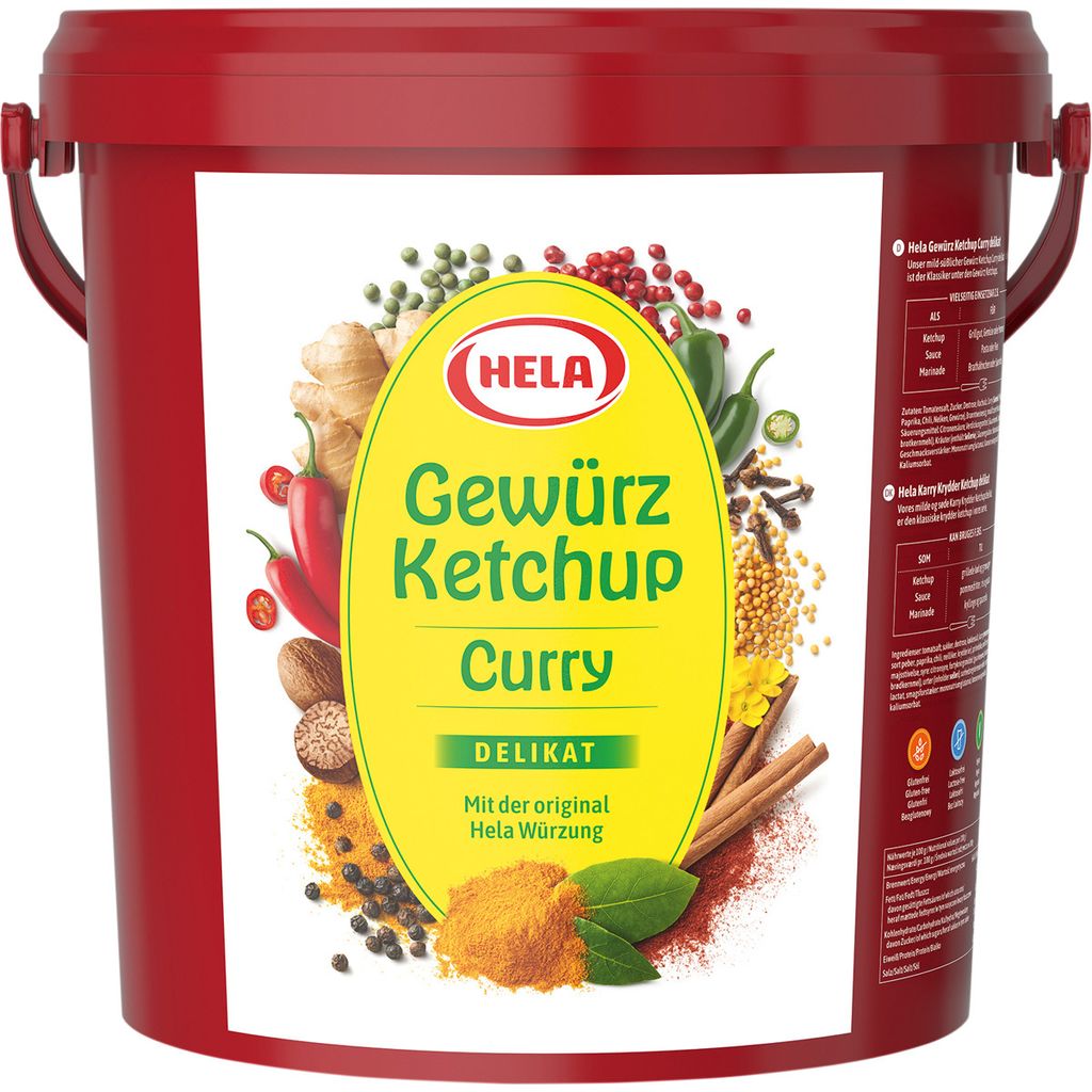Verpackungsbild Hela Curry Gewürz Ketchup Delikat mit orignaler Würzung 10000ml