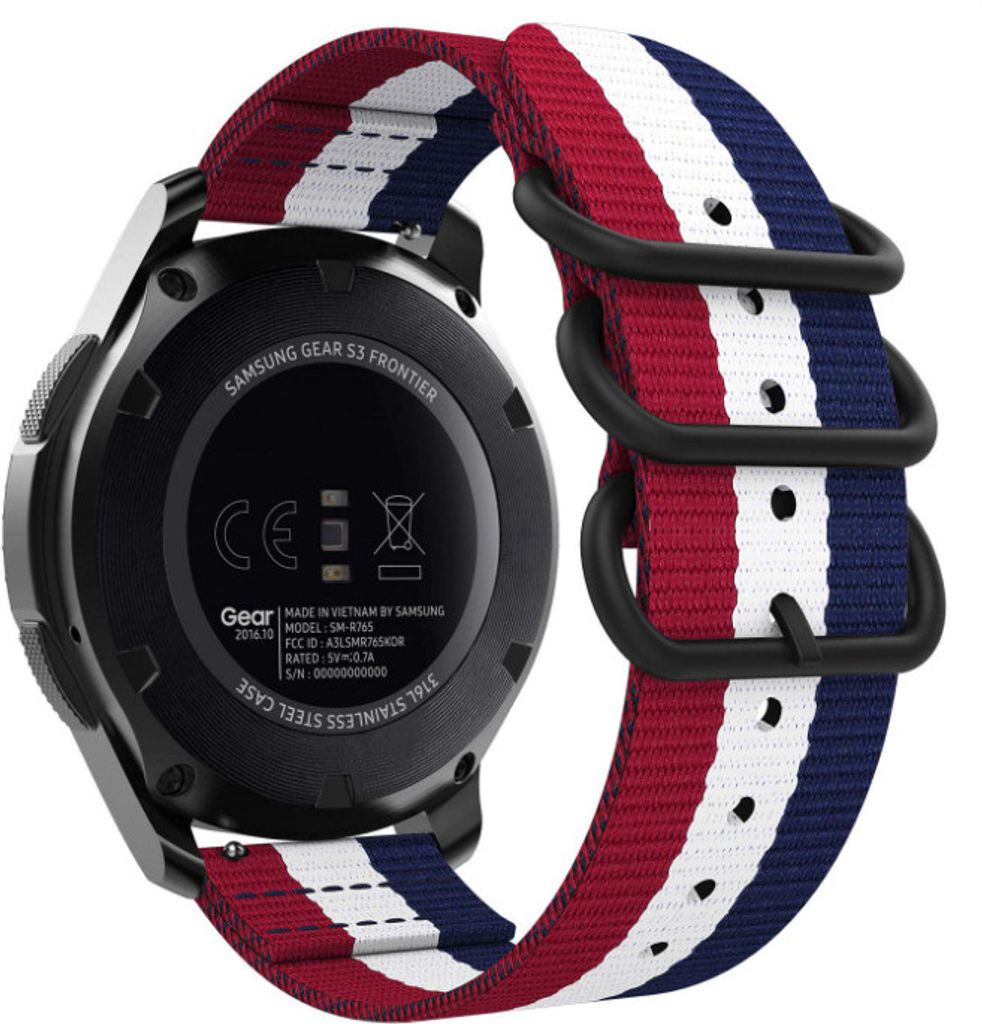 Strap-it Samsung Galaxy Watch 3 45mm Nylon-Schnallenarmband (3-Farbig)