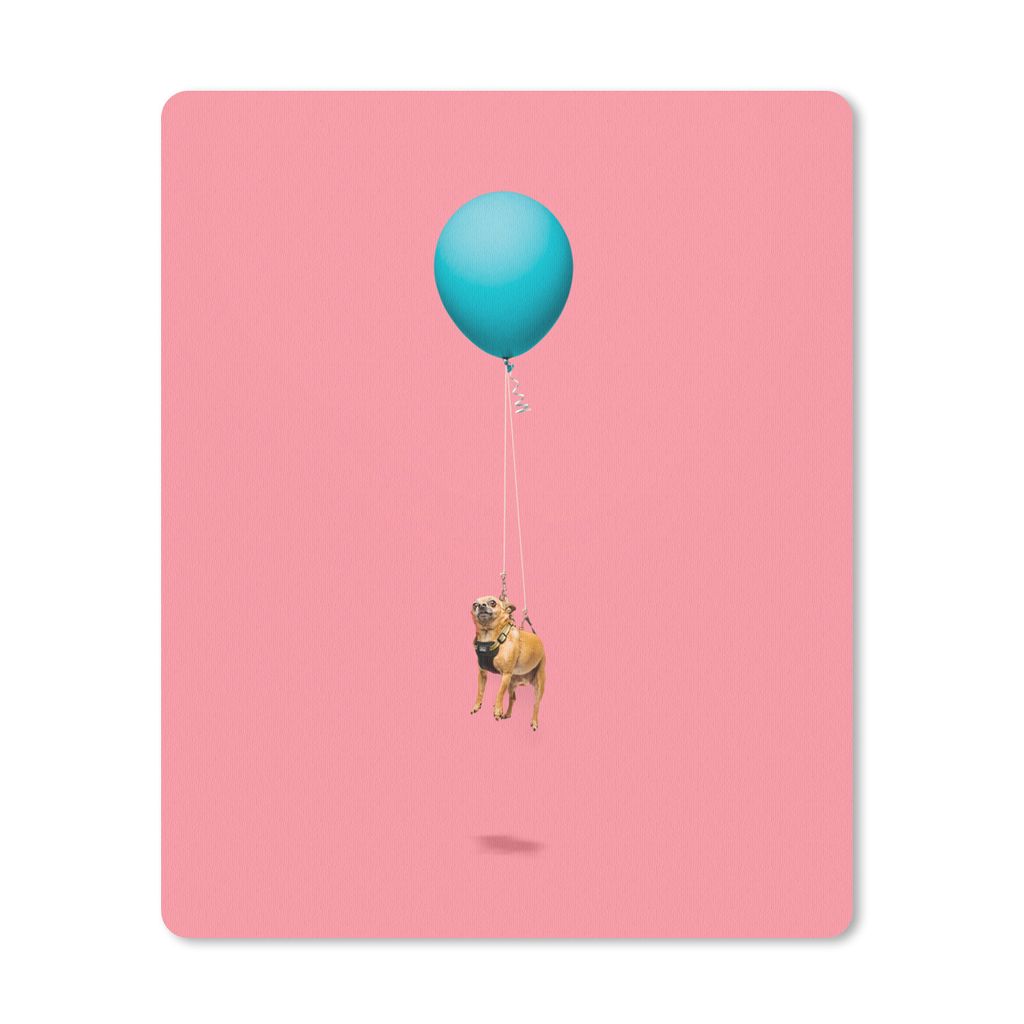 MuchoWow Mauspad Mousepad Chihuahua auf einem blauen Ballon 30x40 cm - Mousepads - Maus Mat - Pad - Mausunterlage - Mausmatten