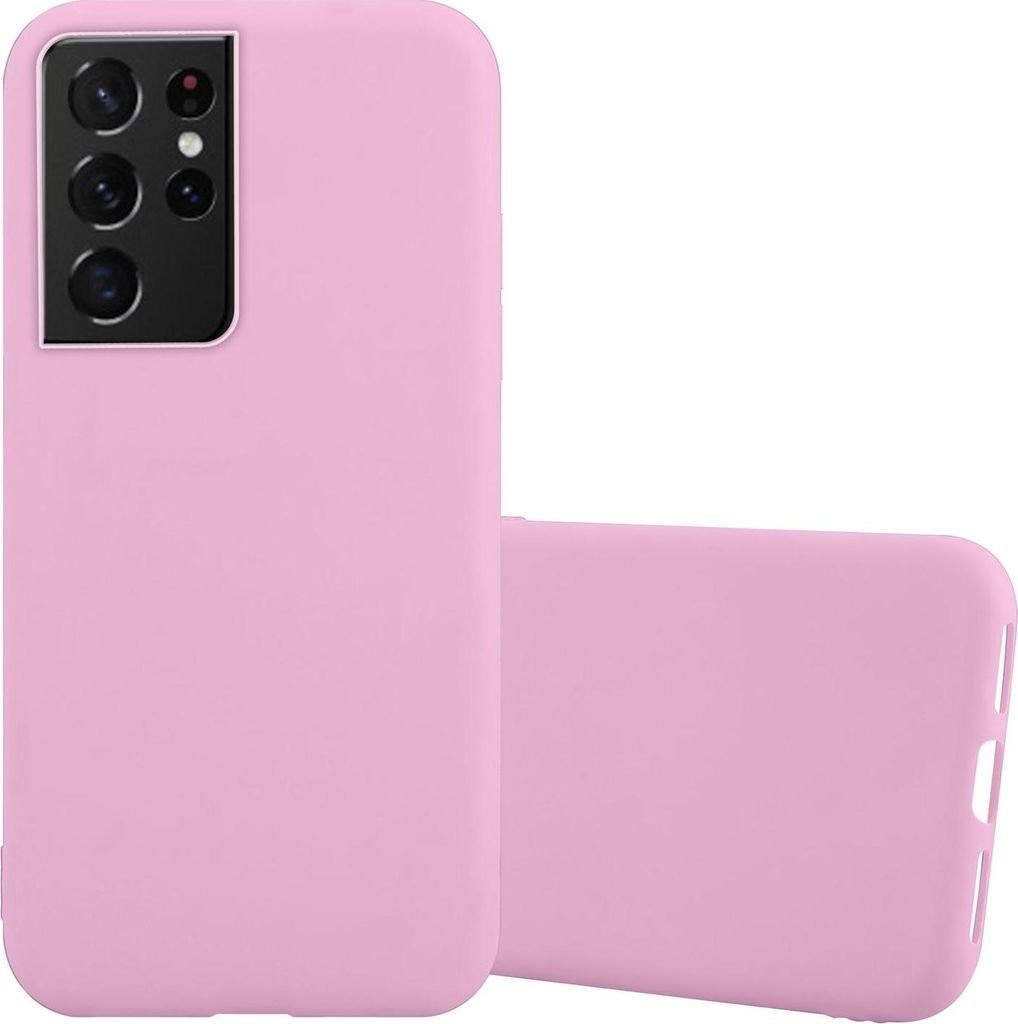 Cadorabo Hülle für Samsung Galaxy S21 ULTRA Schutzhülle in Rosa Handyhülle TPU Silikon Etui Case Cover