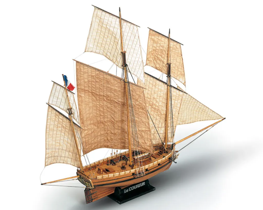 Kit Maquette Bateau Bois Le Coureur 1:54 Guide Complet Montage Précision - 2