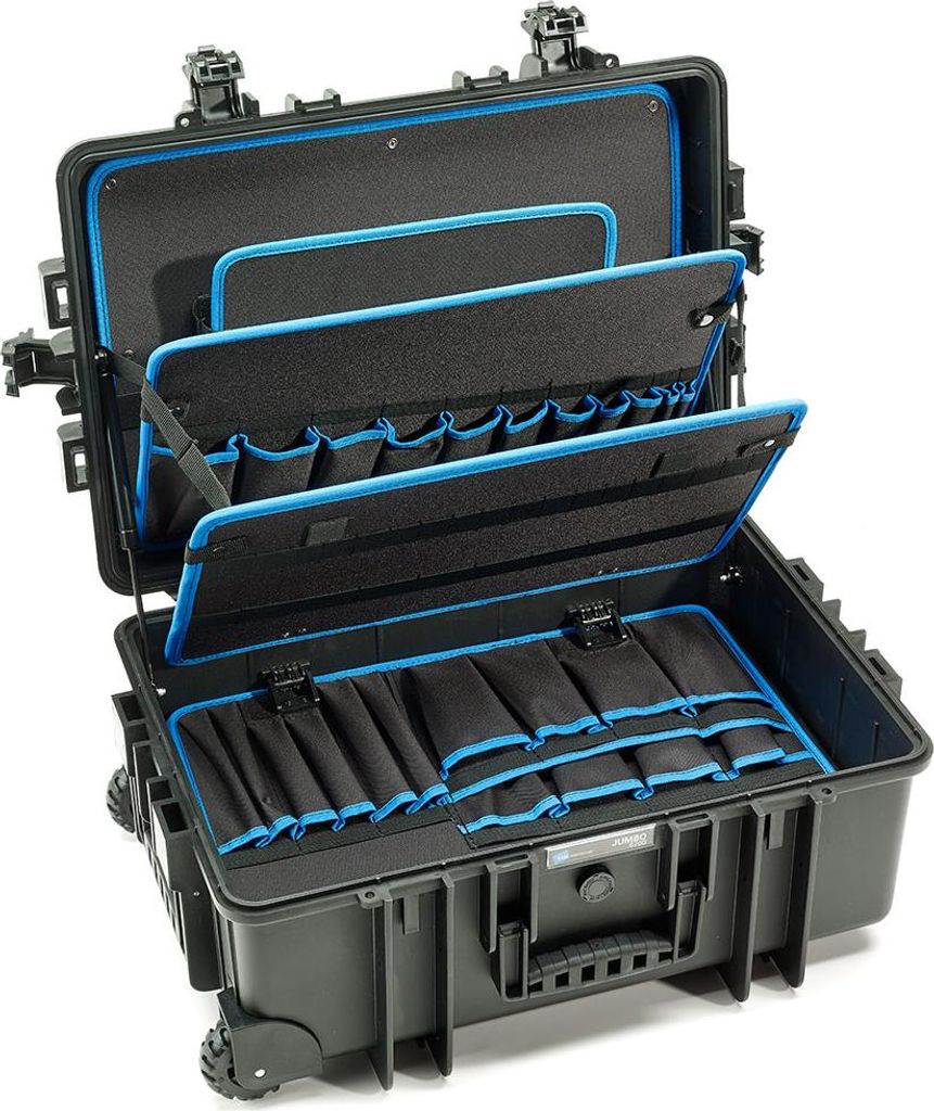 Werkzeugkoffer Jumbo 6700, Werkzeugbox, Trolley + Rollen, ohne Werkzeug, B&W