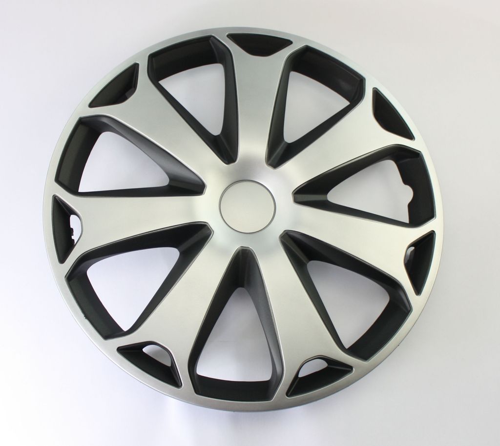 SET Radkappen Radzierblenden 4er Satz 15 MEGA silver-black Produktbild 