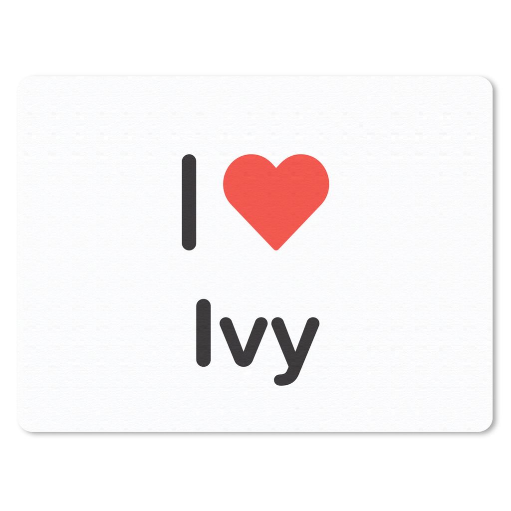 MuchoWow Mauspad Mousepad Ich liebe - Efeu - Mädchen 23x19 cm - Mousepads - Maus Mat - Pad - Mausunterlage - Schreibtischunterlage - Mauspad