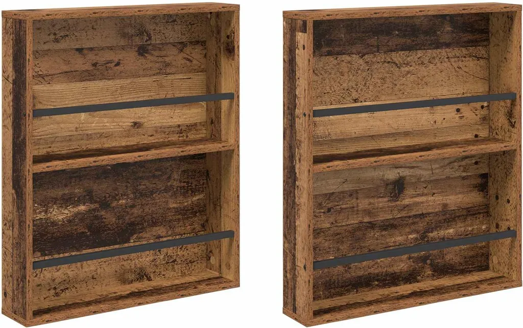 Set 2 Portariviste vidaXL 60x70 cm Legno Recupero - Arredo Parete Chic