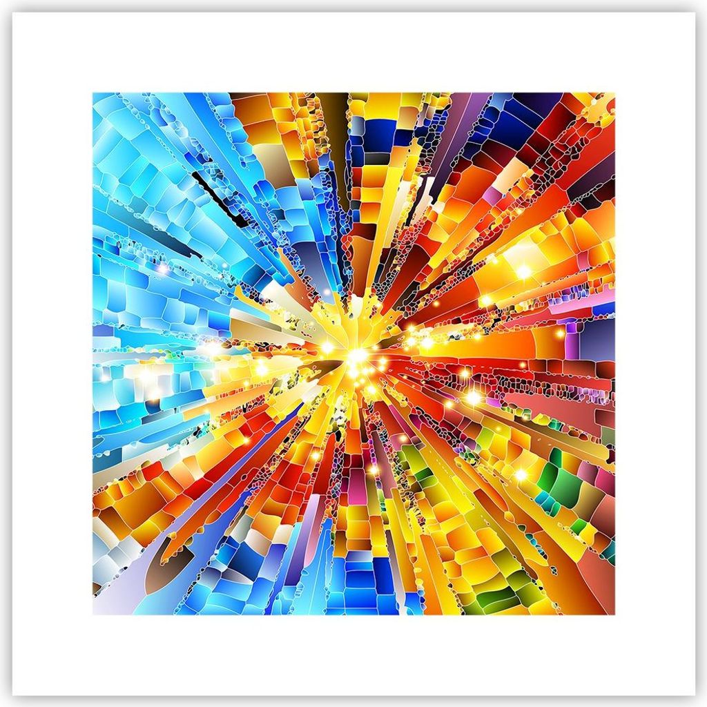 Poster - Poster ohne Rahmen - Abstraktion modern - 30x30 cm - Wand Bild - Wanddeko - Wandbilder - Kunstposter - Wandposter - Bilder - Kunstdruck - ...