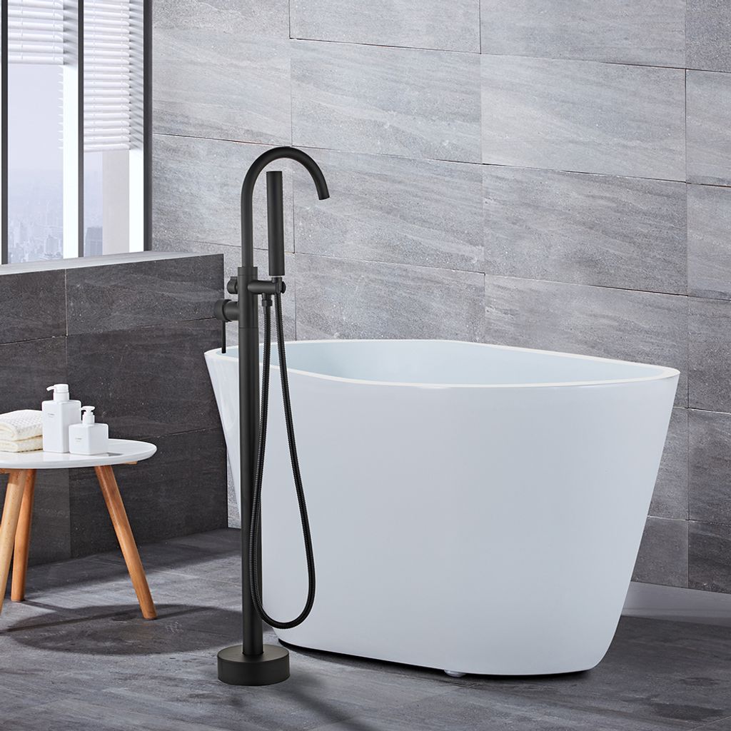 Badewannenarmatur Standarmatur freistehende Wannenarmatur inkl. Handbrause 109cm