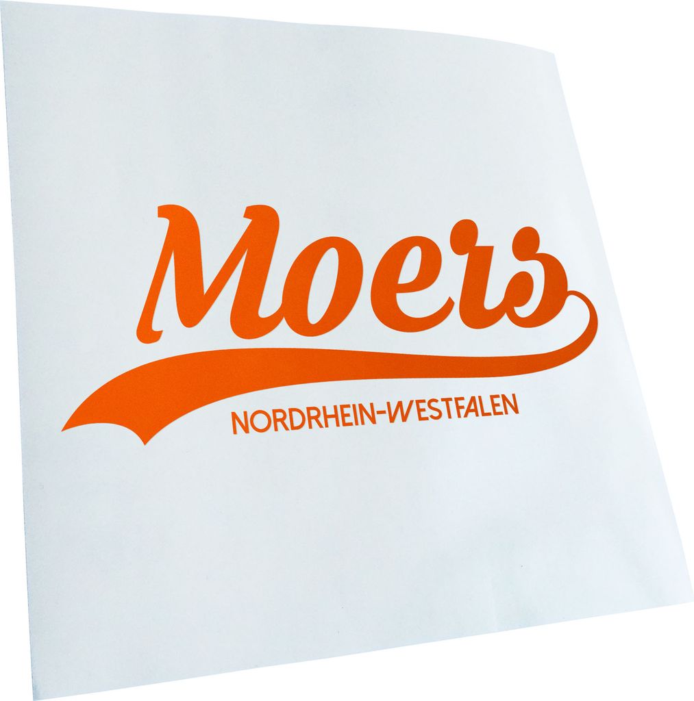 Kiwistar - Autoaufkleber - Moers Nordrhein-Westfalen - Orange - 60x24cm - Aufkleber für Auto, Laptop, Fahrrad, LKW, Motorrad mehrfarbig JDM Decal ...