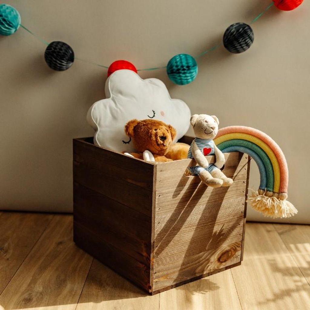 Creative Deco Holzkiste Wenge - passend für Kallax Regal - Holzbox mit Griffen