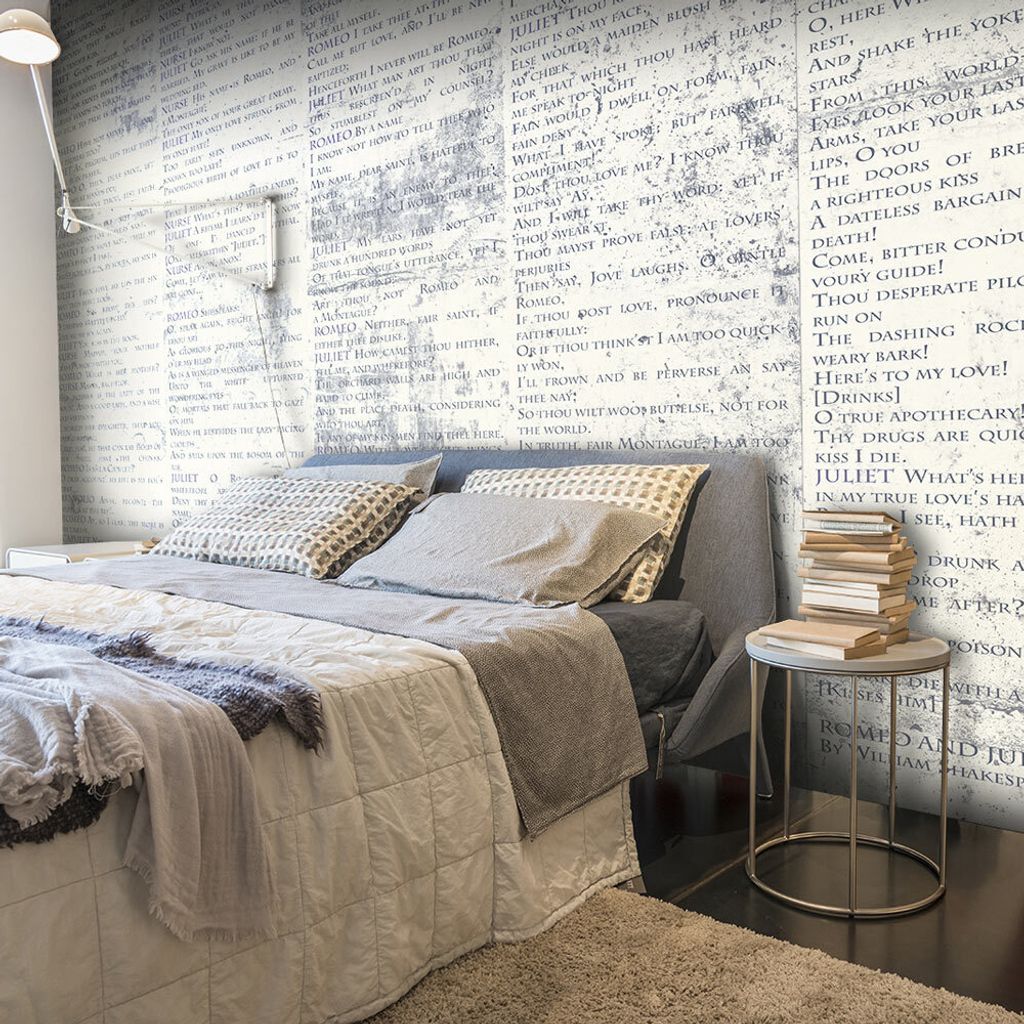 PURO TAPETE - Realistische Tapete ohne Rapport und Versatz 10m Vlies Tapetenrolle Wandtapete modern design Fototapete - Romeo und Julia Shakespeare...