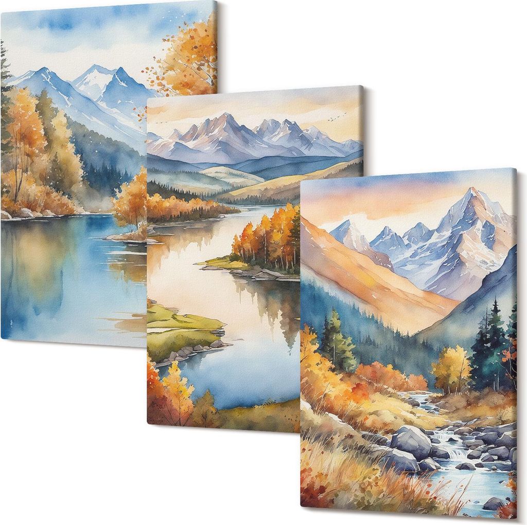 Leinwandbild – Wandbild – Leinwandbilder – Kunstdruck – Polycanvas – Modern – Mehrteilig – 3-Teilig Set – Hochwertig – Geruchslos...