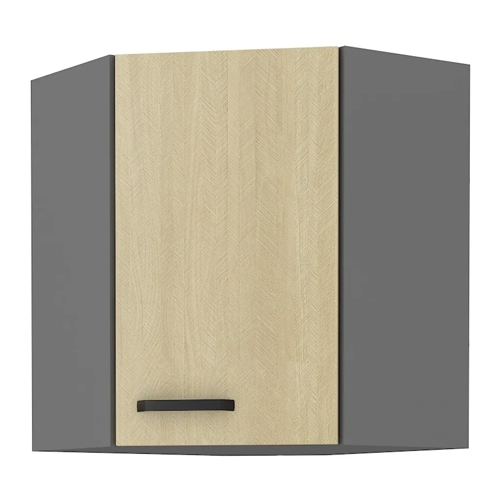 Armoire d'Angle Haute MYRIAM Anthracite 60x60 - Design Motifs