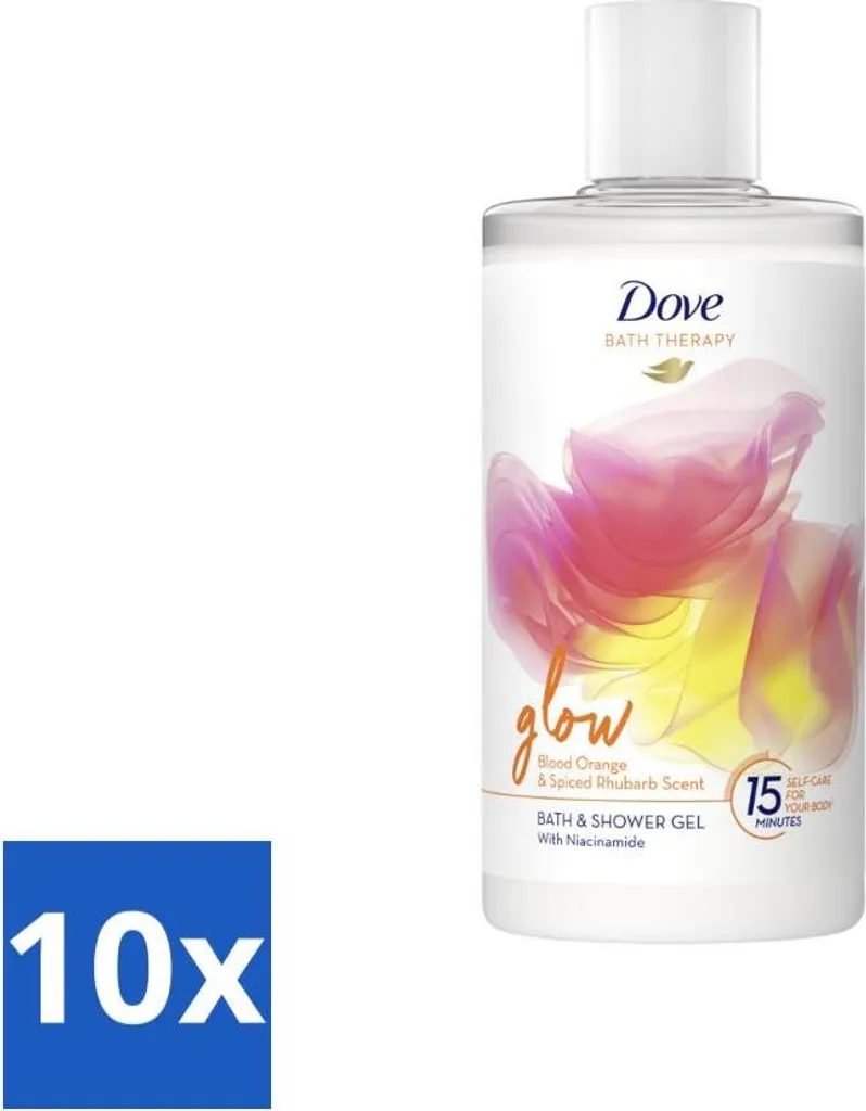 Dove Bath Therapy Glow 10x400ml - Il Bagnodoccia per Tutta la Famiglia