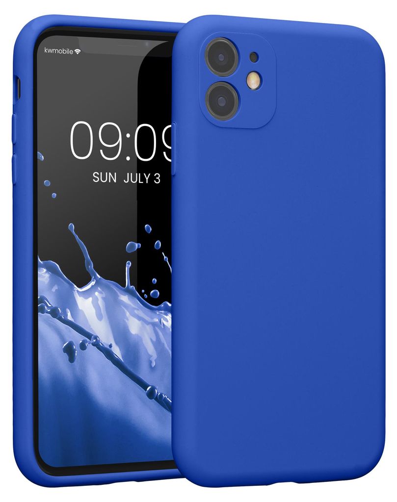 kwmobile Hülle kompatibel mit Apple iPhone 11 - Hülle Silikon gummiert - Handyhülle - Handy Case in Baltik Blau