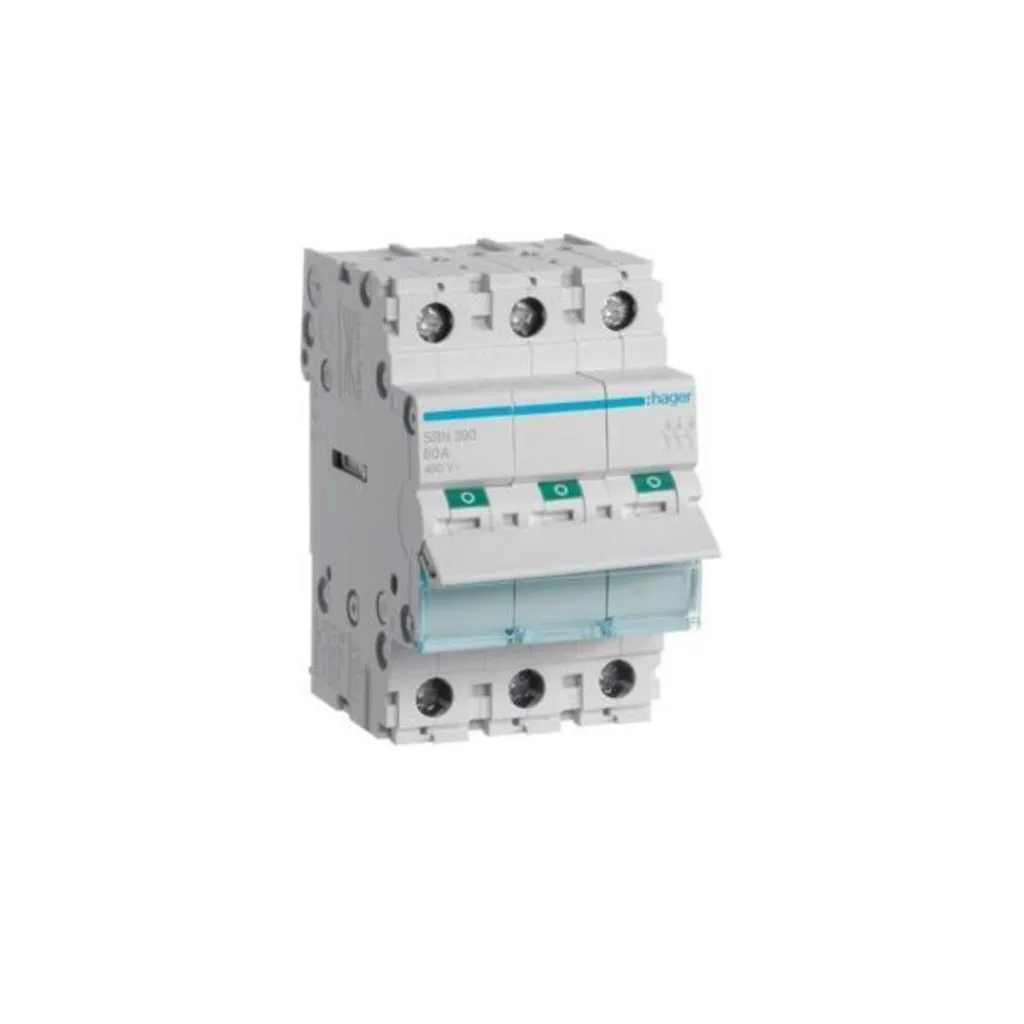 Interrupteur Hager SBN390 100A 3 pôles : sécurisez vos circuits forts