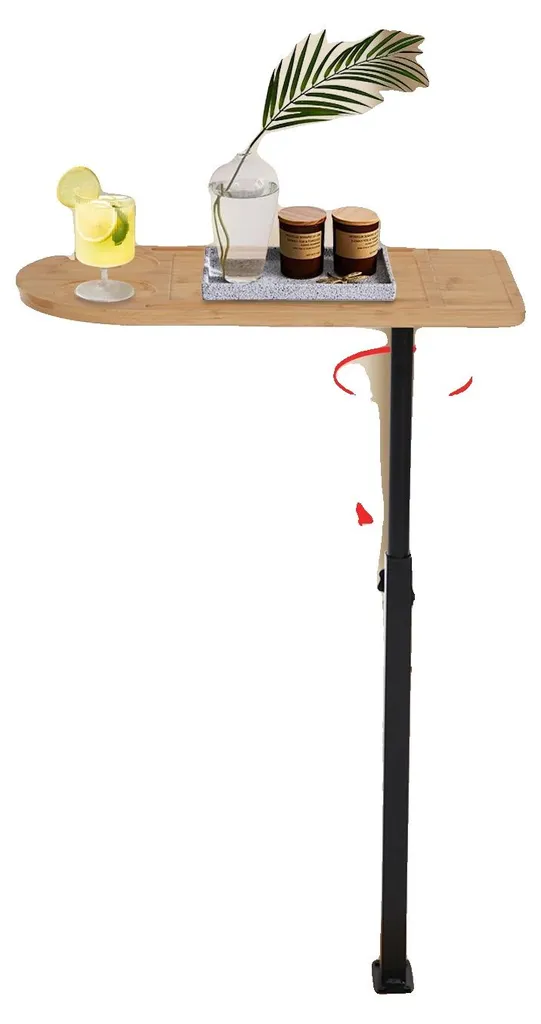 Table d'appoint en C gain de place - Table pivotante pour petit salon