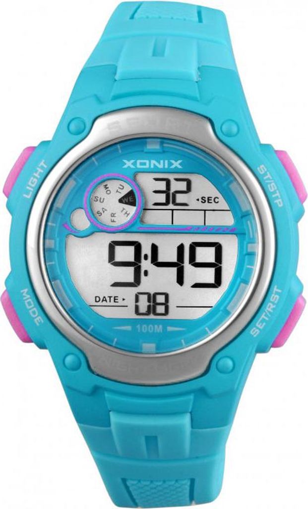 Quarz-Multifunktionsuhr BAJ-003 mit Stoppuhr, Alarm, Datum, antiallergisch, 100m wasserdicht