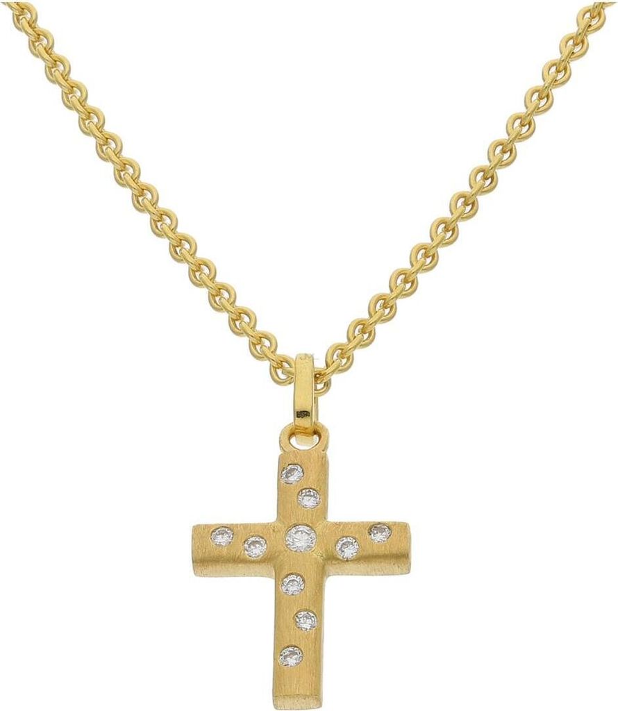 JuwelmaLux Kette mit Anhänger Kreuz 585/000 (14 Karat) Gold Produktbild 