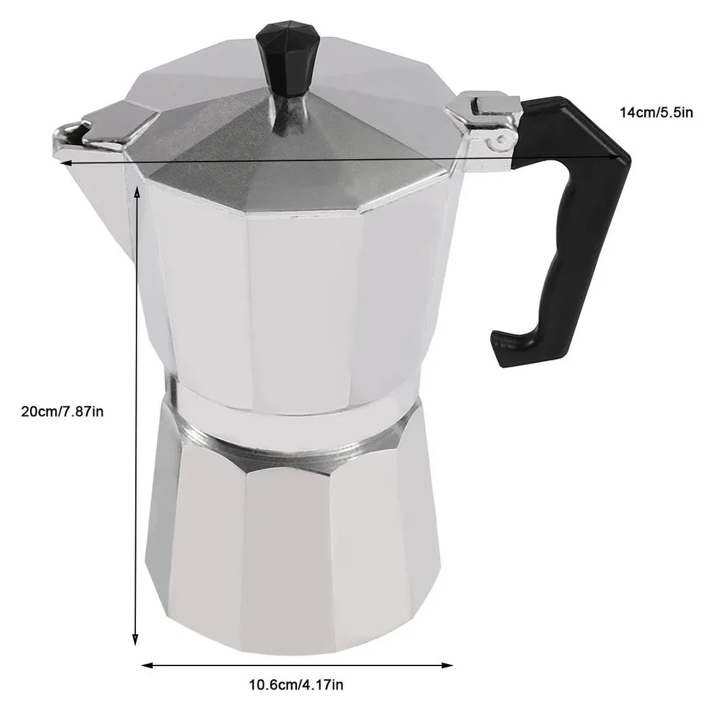 Cafetière expresso électrique YQ-105 de 300 ml pour 6 tasses moka