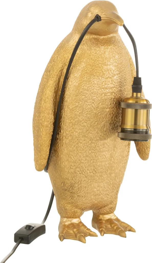 Lampe à poser Pingouin Or J-Line : Sublimez votre Déco avec Originalité
