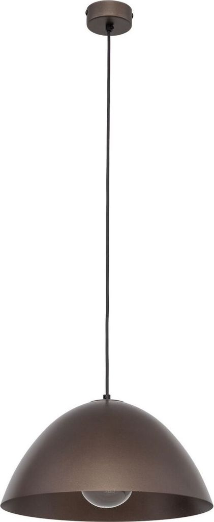 Hängelampe Metall E27 D: 34 cm rund H: max. 165 cm Braun Modern Pendelleuchte