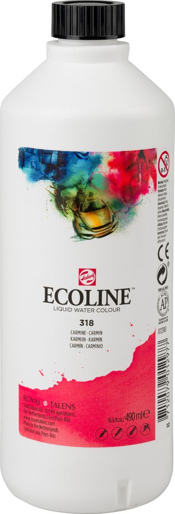 Ecoline tekutá akvarelová láhev 490 ml karmínová 318 Obrázek produktu 