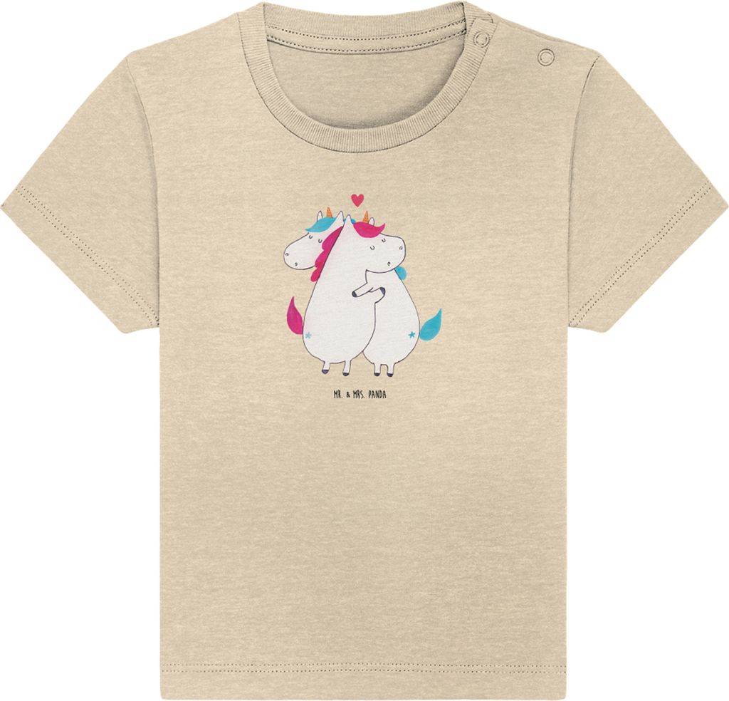 Mr. & Mrs. Panda T-Shirt Einhorn Mitteilung 24. - 36. Monat - Natural Raw - Geschenk, Kinder Oberteil, Witzig, Babyshirt, Valentinstag, Shirt, Unic...