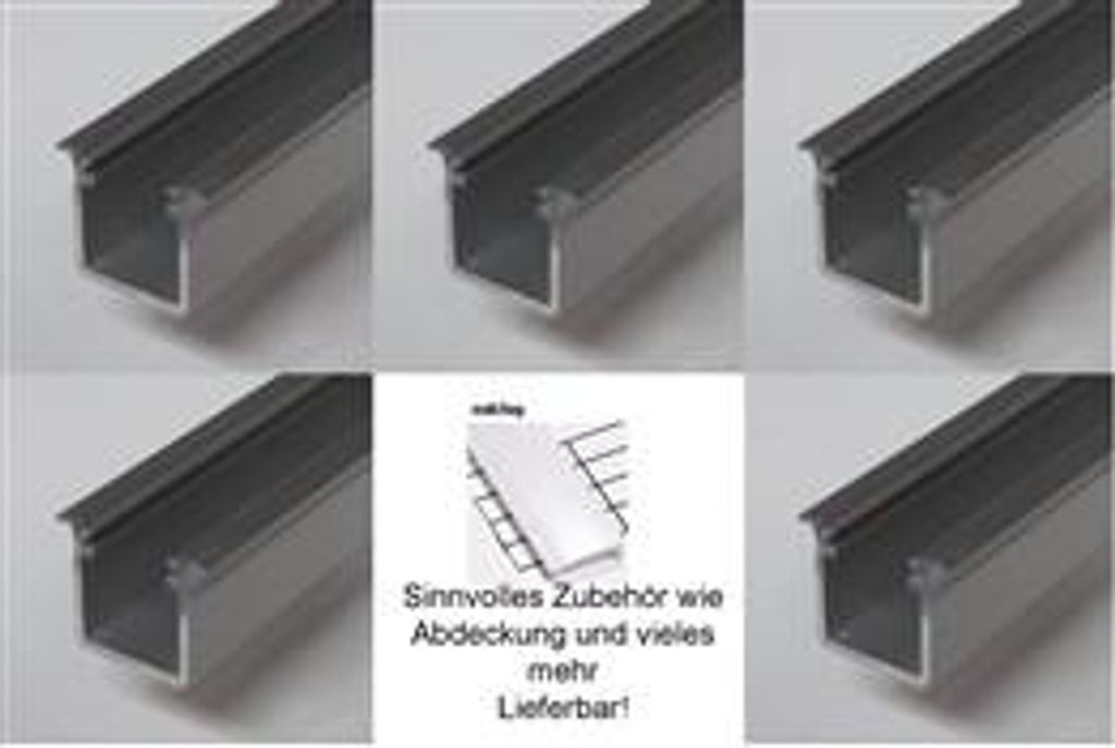 2223 ALU Profil Unterputz 202cm Breite 22mm Höhe 18mm eloxiert 5er Pack